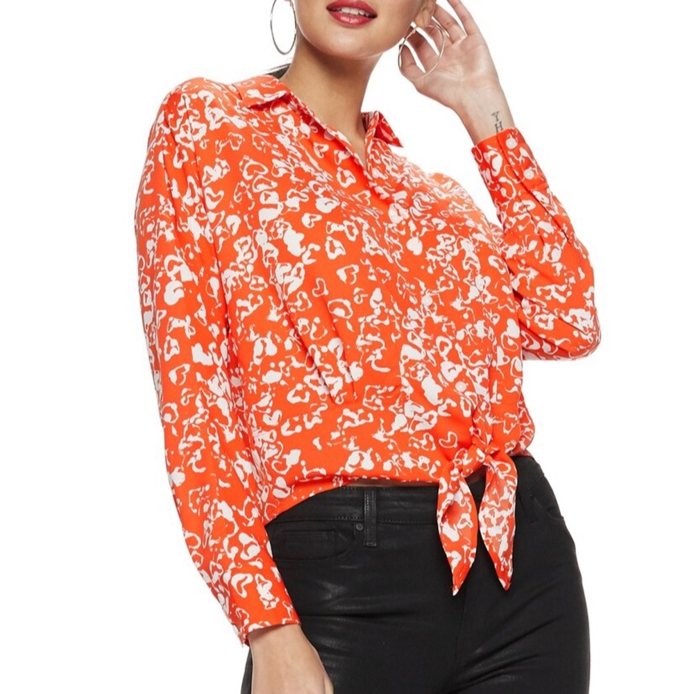 NEW Nine West Tie Front Top